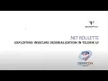 DerpCon 2020 - NET Roulette Exploiting Insecure Deserialization in Telerik UI