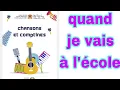 quand je vais à l'école.... chanson pour les élèves du primaire.... Tarl