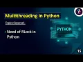 Need of Rlock in Python RLock in Multithreading Python Multithreading in Python
