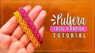 Cómo hacer pulsera de hilo fácil y rápida 43 ✨ Paso a Paso | DIY Macrame Friendship Bracelet Simple