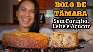 Conheça o Bolo de Tâmara Sem Farinha, Leite e Açúcar Bolo Suave e Saudável