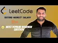 Leetcode SQL 176 Second Highest Salary Mostly asked Interview Question Interview Prep