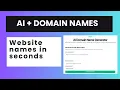 Find the Perfect Domain Name Using AI AI domain name generator