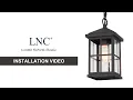 LNC outdoor pendant lighting installation tutorial