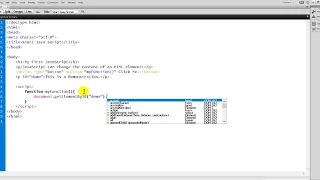 JavaScript Can Change HTML Content