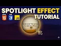 Spotlight Cursor Effect - HTML CSS JavaScript Tutorial PROJECT 1 Day web dev challenge