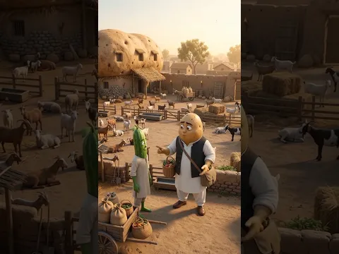 aalu ki bakri chori ho gayi #viralstory #funny #storytelling #shortvideo #cartoon #montegem