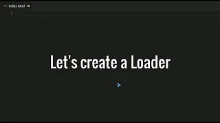 How to create a Loader using CSS