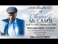 Celebrating the Life of Mr Clayton J McLamb