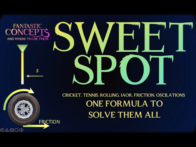 Sweet Spot (Point of Percussion) | One formula to solve many problems in rotational mechanics