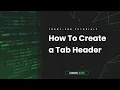 How To Create a Tab Header Using HTML CSS JS