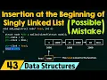 Inserting the Data at the Beginning of Single Linked Lists Possible Mistake