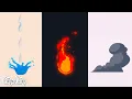 How to Animate Fire Water Smoke on mobile Flipaclip tutorial