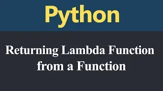 Returning Lambda Function from a Function in Python Hindi