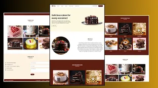 Make A Cake Shop Website Using HTML CSS Step-By-Step Tutorial HTML CSS Website Design
