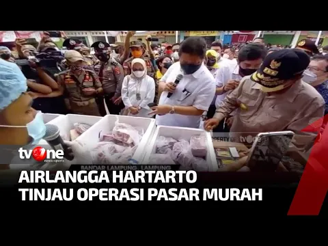 Menteri Airlangga Tinjau Operasi Pasar Murah di Bandar Lampung