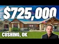 725 000 Cushing Oklahoma Just Listed 30 Acre Home for Sale