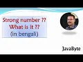 STRONG NUMBER in java