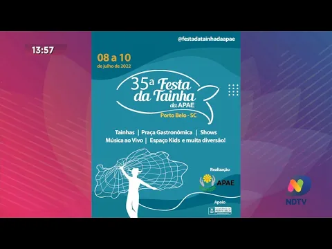 35ª Festa da Tainha promovida pela Apae começa amanhã em Porto Belo