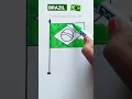 Brazil flag art