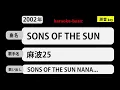 カラオケ，　SONS OF THE SUN，麻波25