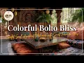 Boho Maximalist Tiny Home Tour Colorful Small Apartment Makeover with Smart Furniture Ideas
