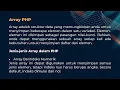 Pemrograman PHP-Function and Array