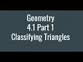 4 1 Part 1 Classifying Triangles