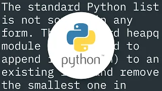 Does python have a sorted list