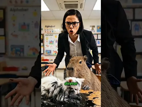 Cappy pintou o gato do diretor? capi #capivara