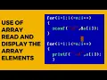 Read and Display the array elements