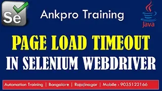 Selenium with Java 39 - Page load timeout synchronization for selenium webdriver explained with code