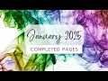 Completed Colouring Pages for January 2025
