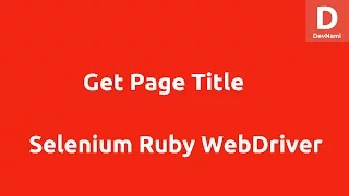 Selenium Ruby Get Page Title