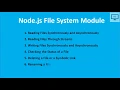 Node js File System Module Part-1
