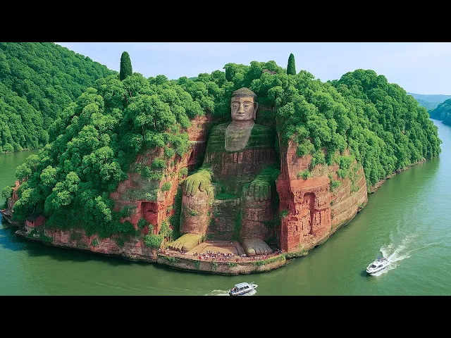 Explore China's Giant Buddha Statue on a Cliff by a Rive