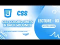 CSS Colors Units Backgrounds Explained CSS Tutorial for Beginners 2025 L-3