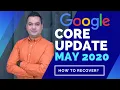 Google Core Update May 2020 Recover From Google Algorithm Update Google Core Update 2020