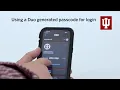 Logging in with Duo using a passcode