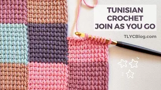 MIND BLOWN Super EASY FAST Tunisian Crochet JAYG With Color Changes Beginner Crochet Tutorial 