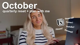 OCTOBER RESET | quarterly goal review and plan with me using notion