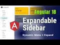 Expandable Menu Angular 18 How to setup Admin app in Angular Side Bar in Angular