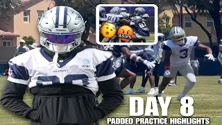 Dallas Cowboys HEATED SHUFFLE During FULL PADDED Practice Day 8 HIGHLIGHTS Ceedee Lamb Pickens