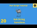 Substring Function in Perl - Perl Script Basics Tutorial