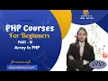 PHP Tutorial Full Courses Part - 15 For Beginners In Hindi Niks Classes Arrays in PHP