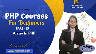 PHP Tutorial Full Courses Part - 15 For Beginners In Hindi Niks Classes Arrays in PHP