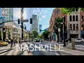 Downtown Nashville Tennessee City Drive Tour 4K - Driving the Music City Nashvegas