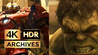 avengers age of ultron 4k hdr duel of johannesburg hulkbuster vs hulk fight scene 2015 