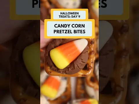 Day 9 of 13 Days of Dollar Tree Halloween Desserts - Candy Corn Pretzel Bites