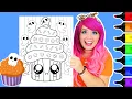 Coloring a Halloween Cupcake Creepy Cute Kawaii Coloring Page Ohuhu Art Markers